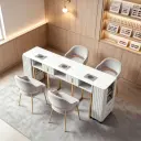 Multi-Seat Marble Manicure Desk Set thumbnail 3