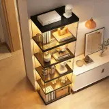 Luxury Modular Storage Cabinet with Grid Shelves thumbnail 3