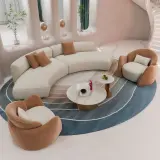 Curved Reception Sofa for Beauty Salon thumbnail 4