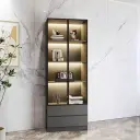 Bookcase with Glass Doors for Display Storage thumbnail 4