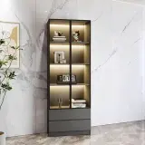 Bookcase with Glass Doors for Display Storage thumbnail 4