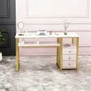Trending Marble Nail Table Gold Stand thumbnail 1