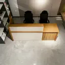 Modern Lobby Slat Front Counter - Maoters thumbnail 2