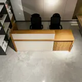 Modern Lobby Slat Front Counter - Maoters thumbnail 2