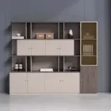 Modern Office Glass Doors Storage Cabinet - Maoters thumbnail 2