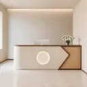 Elegant Light Luxury Reception Desk Minimalist Front Counter thumbnail 1