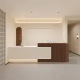 Minimalist Wood Grain Reception Desk - Maoters thumbnail 1