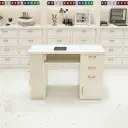 Luxury Cream Style Nail Table Set with Marble Top thumbnail 1