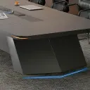 Modern Rectangle Large Conference Table thumbnail 9