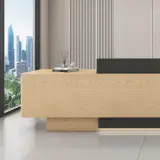 Modern Simple Wood Reception Desk - Maoters thumbnail 10