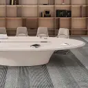 Large Oval Long Conference Table thumbnail 8