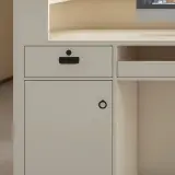 Minimalist Wood Grain Reception Desk - Maoters thumbnail 12