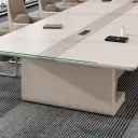 Modern Simple Rectangular Conference Table thumbnail 8