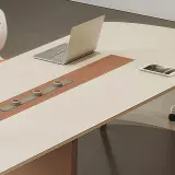 Minimal Office Oval Wood Conference Table - Maoters thumbnail 8