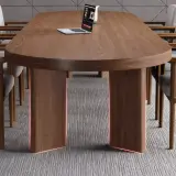 Oval Solid Wood Long Conference Table - Maoters thumbnail 9