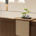 Elegant Woven Rattan Reception Desk - Maoters thumbnail 11