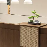 Elegant Woven Rattan Reception Desk - Maoters thumbnail 11