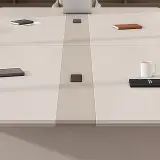Modern Simple Rectangular Conference Table thumbnail 9