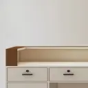Elegant Light Luxury Reception Desk Minimalist Front Counter thumbnail 12