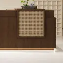 Elegant Woven Rattan Reception Desk - Maoters thumbnail 10