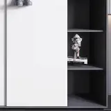 White Wooden Filing Cabinet With Lock - Maoters thumbnail 9