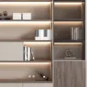 Light Luxury Office Open Shelf Cabinet - Maoters thumbnail 9
