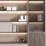 Light Luxury Office Open Shelf Cabinet - Maoters thumbnail 9