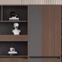 Minimalist Wooden Bookcase Filing Cabinet - Maoters thumbnail 18