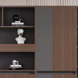 Minimalist Wooden Bookcase Filing Cabinet - Maoters thumbnail 18