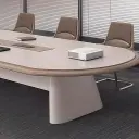 Modern Minimalist Painted Conference Table thumbnail 8