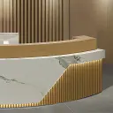 Modern Curved Marble Reception Desk - Maoters thumbnail 12