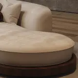 Retro Solid Wood Curved Sofa thumbnail 11
