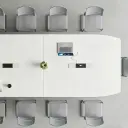 Modern White Office Conference Table - Maoters thumbnail 8