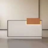 Minimalist Cream Style Reception Desk - Maoters thumbnail 1