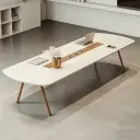 Minimal Office Oval Wood Conference Table - Maoters thumbnail 1