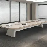 Modern Minimalist Painted Conference Table thumbnail 1