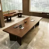 Solid Wood Long Conference Table - Maoters thumbnail 1