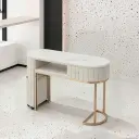 Round Double Nail Desk Set with Vacuum thumbnail 1