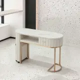 Round Double Nail Desk Set with Vacuum thumbnail 1