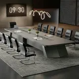 Modern Rectangle Large Conference Table thumbnail 2