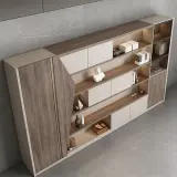 Light Luxury Office Open Shelf Cabinet - Maoters thumbnail 3
