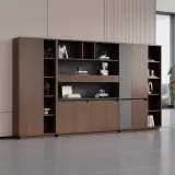 Minimalist Wooden Bookcase Filing Cabinet - Maoters thumbnail 3