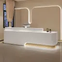 Modern Fashion White Reception Desk - Maoters thumbnail 3