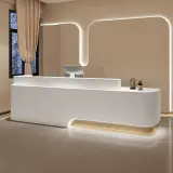 Modern Fashion White Reception Desk - Maoters thumbnail 3