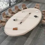 Large Oval Long Conference Table thumbnail 2