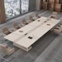 Modern Simple Rectangular Conference Table thumbnail 2
