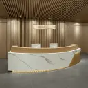 Modern Curved Marble Reception Desk - Maoters thumbnail 3