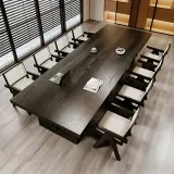 Black Solid Wood Conference Table thumbnail 2