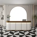 Modern Stainless Steel Reception Desk - Maoters thumbnail 2