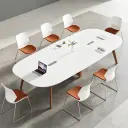 Modern Large Oval Office Conference Table - Maoters thumbnail 2